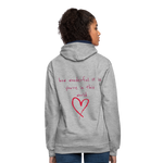 Sudadera con capucha en contraste"love" - heather grey/navy