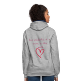 Sudadera con capucha en contraste"love" - heather grey/navy