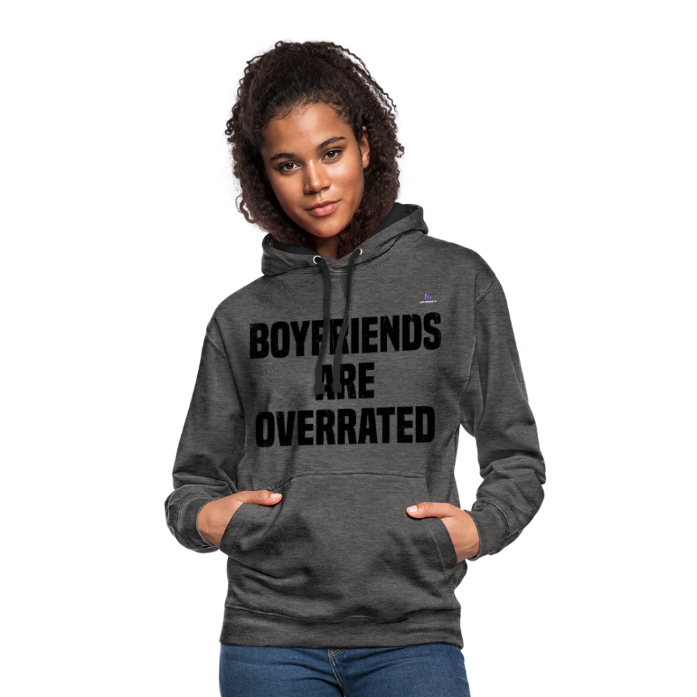 Sudadera con capucha en contraste"love" - charcoal/black