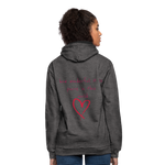 Sudadera con capucha en contraste"love" - charcoal/black