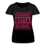 Camiseta de Fruit of the Loom"straight outta school" - black