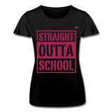 Camiseta de Fruit of the Loom"straight outta school" - black