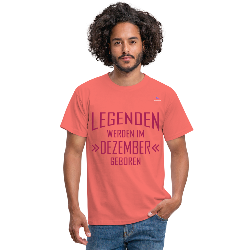 Camiseta "Legenden Dezember" - coral