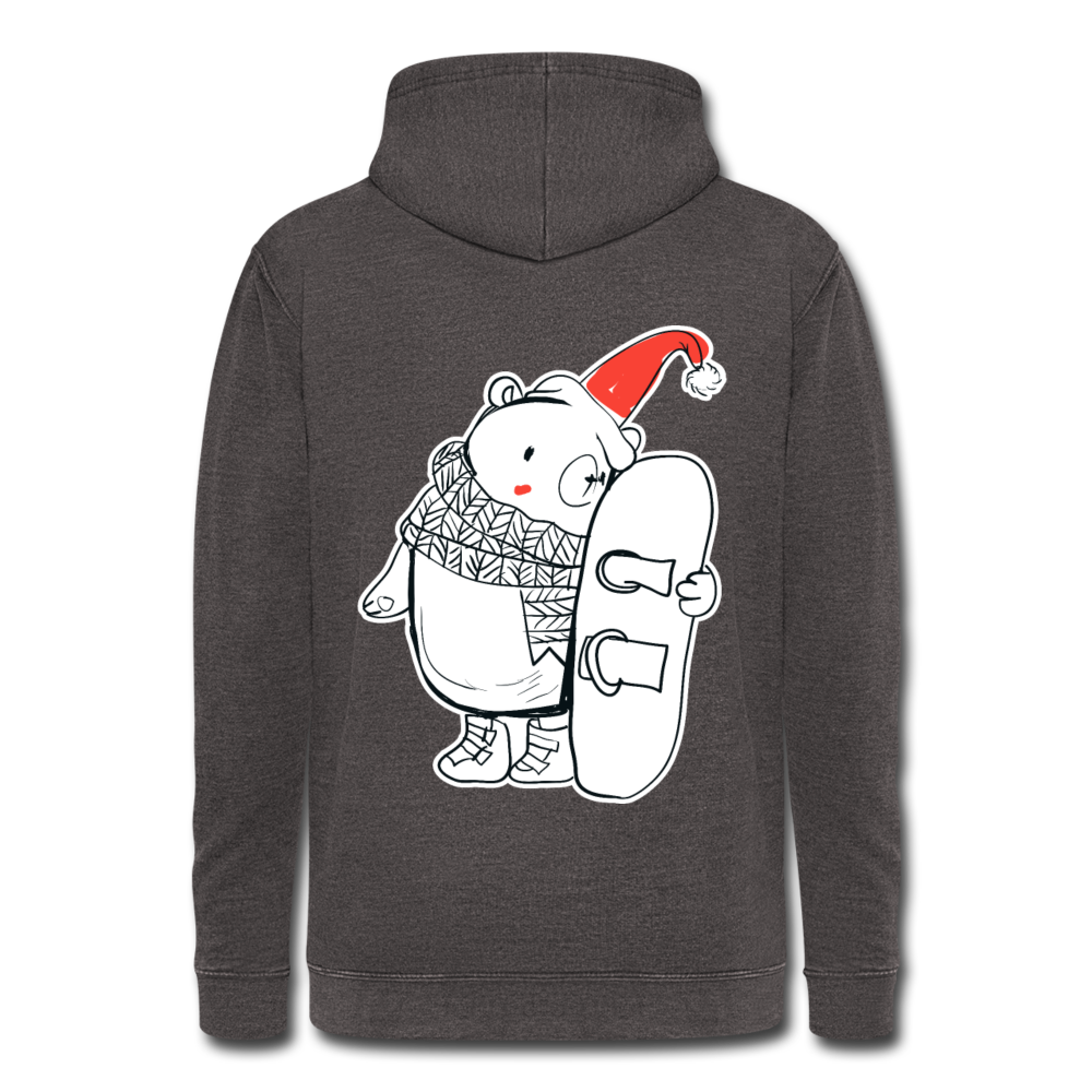 Nuestra sudadera con capucha vintage"Polar bear" - washed charcoal