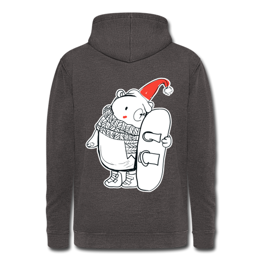 Nuestra sudadera con capucha vintage"Polar bear" - washed charcoal