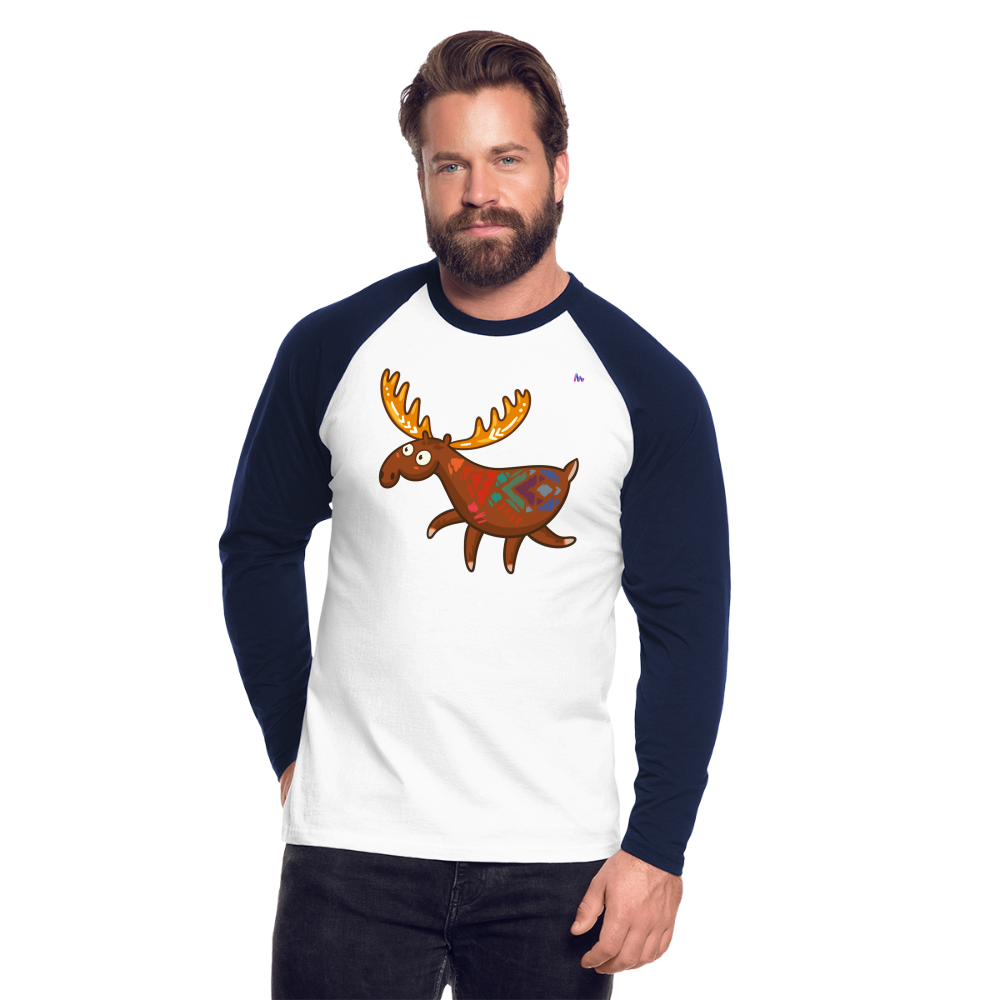 Raglán manga larga"moose" - white/navy