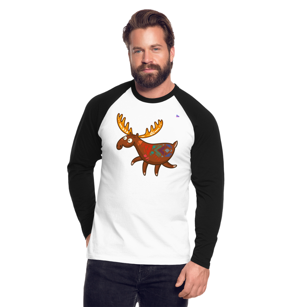 Raglán manga larga"moose" - white/black