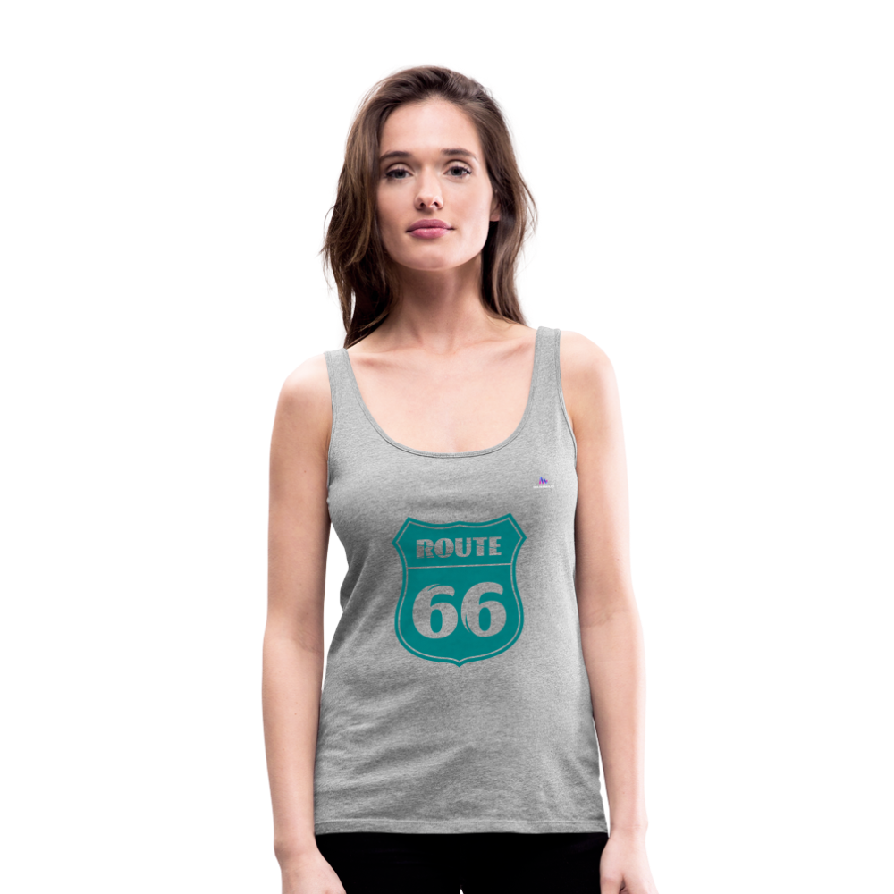 Camiseta de tirantes premium"route 66" - heather grey