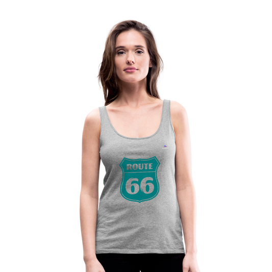 Camiseta de tirantes premium"route 66" - heather grey