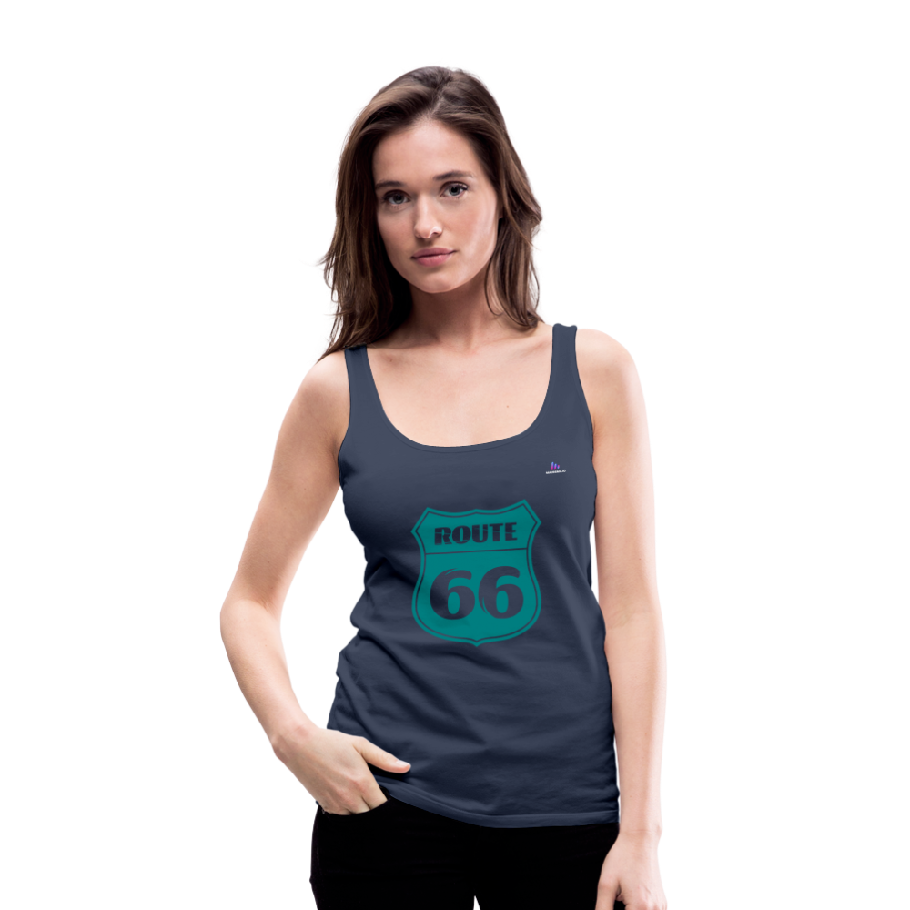 Camiseta de tirantes premium"route 66" - navy