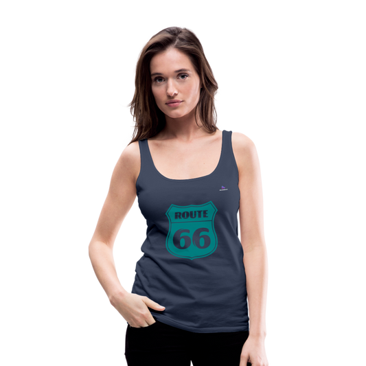 Camiseta de tirantes premium"route 66" - navy