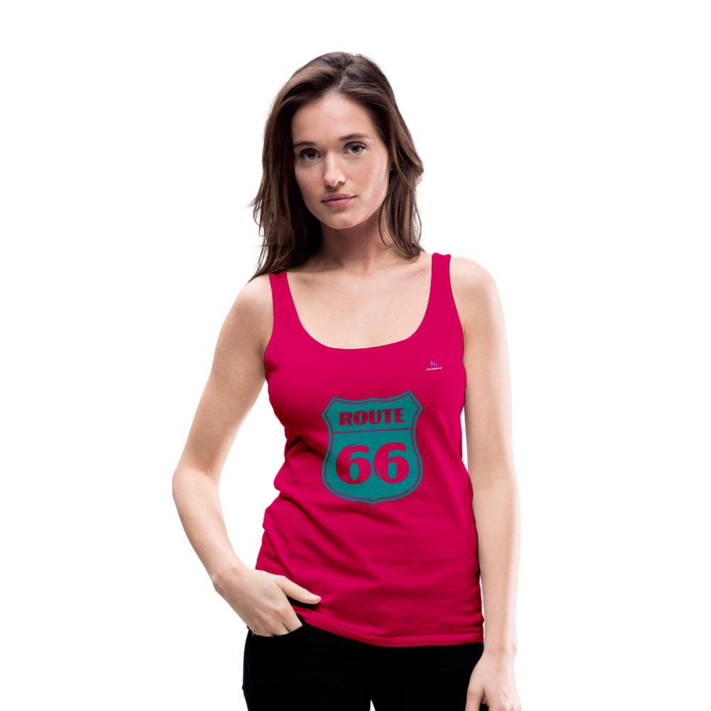Camiseta de tirantes premium"route 66" - dark pink