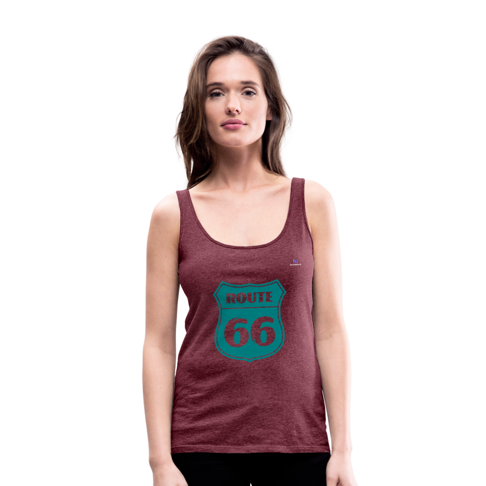 Camiseta de tirantes premium"route 66" - heather burgundy