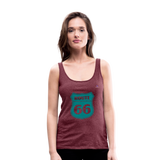 Camiseta de tirantes premium"route 66" - heather burgundy