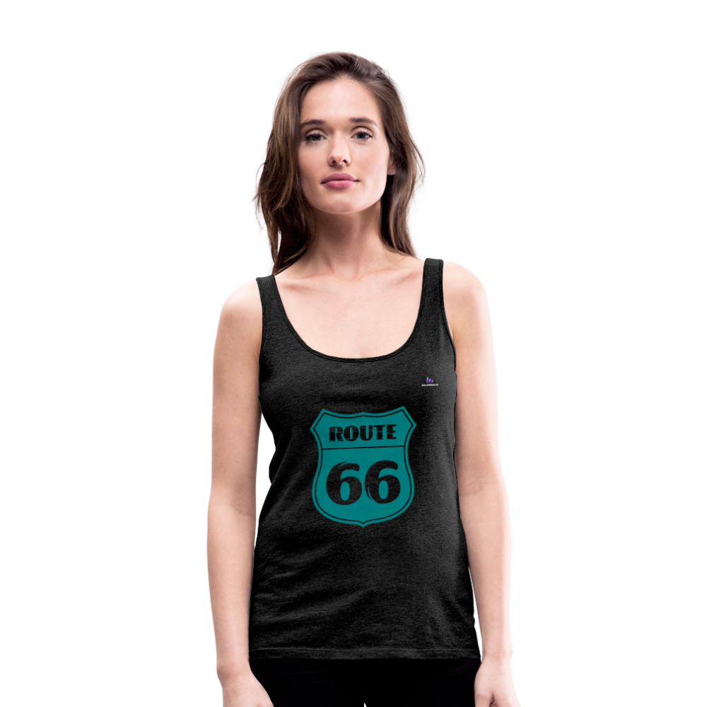 Camiseta de tirantes premium"route 66" - charcoal grey