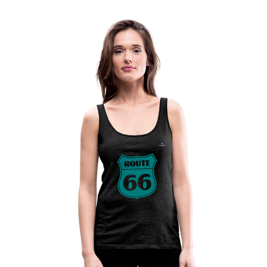 Camiseta de tirantes premium"route 66" - charcoal grey