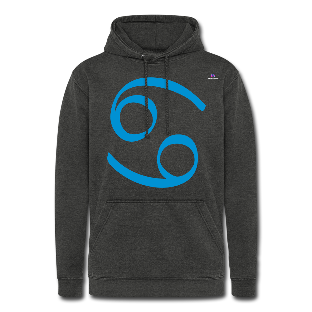Nuestra sudadera con capucha vintage"Zodiac Cancer" - washed black