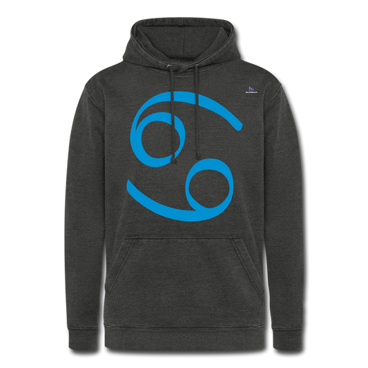 Nuestra sudadera con capucha vintage"Zodiac Cancer" - washed black