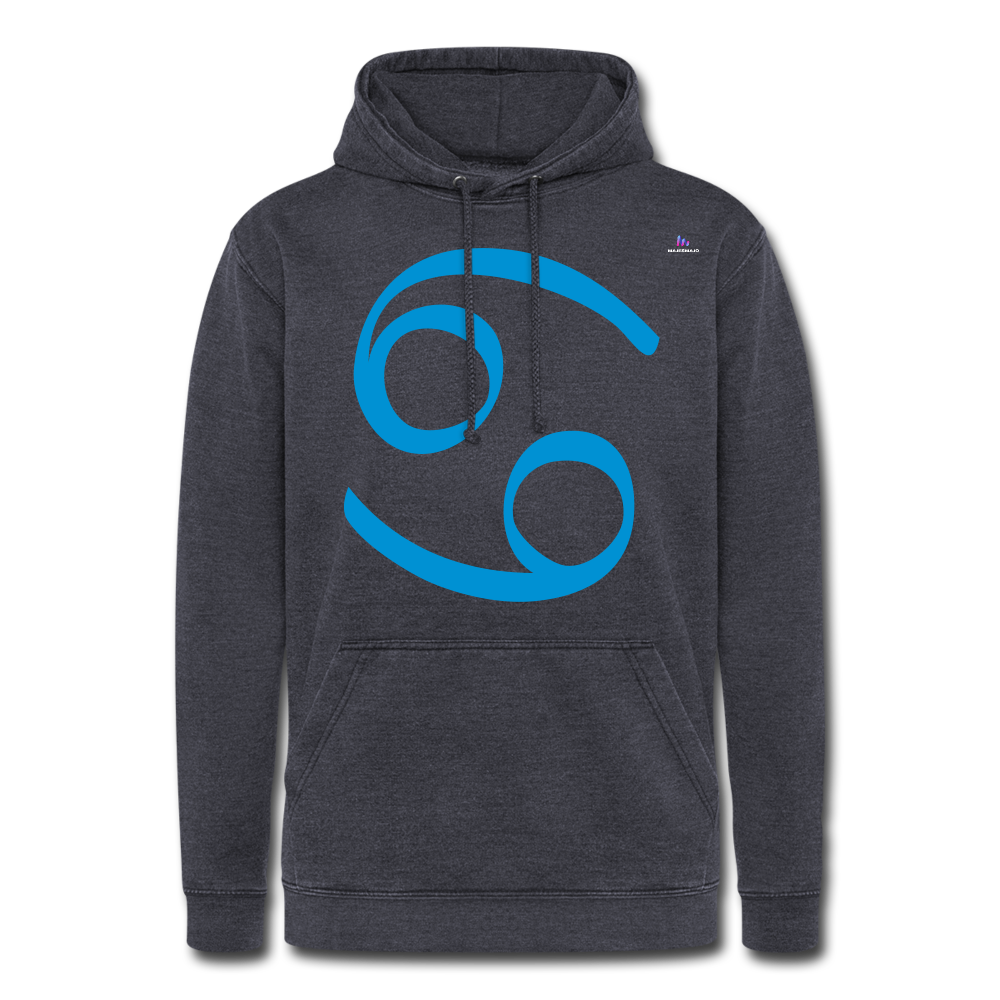 Nuestra sudadera con capucha vintage"Zodiac Cancer" - washed navy
