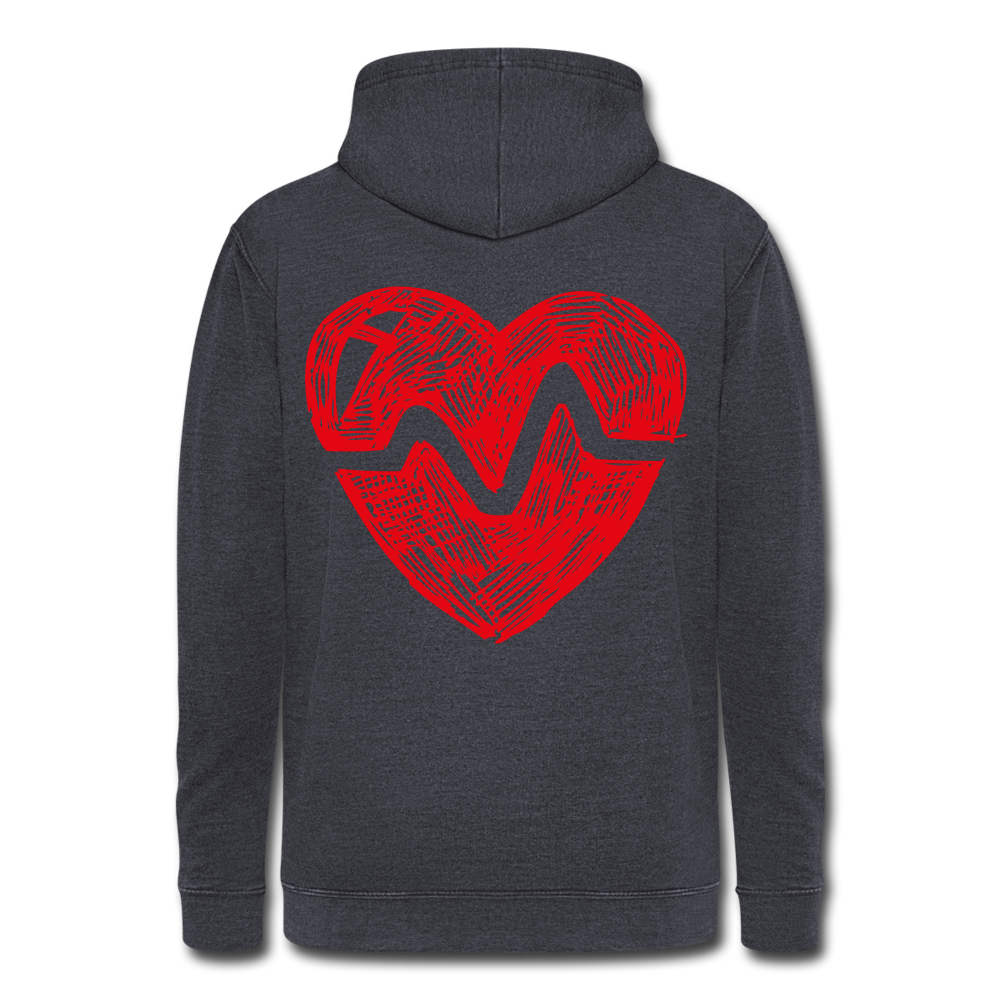 Nuestra sudadera con capucha vintage"Zodiac Cancer" - washed navy