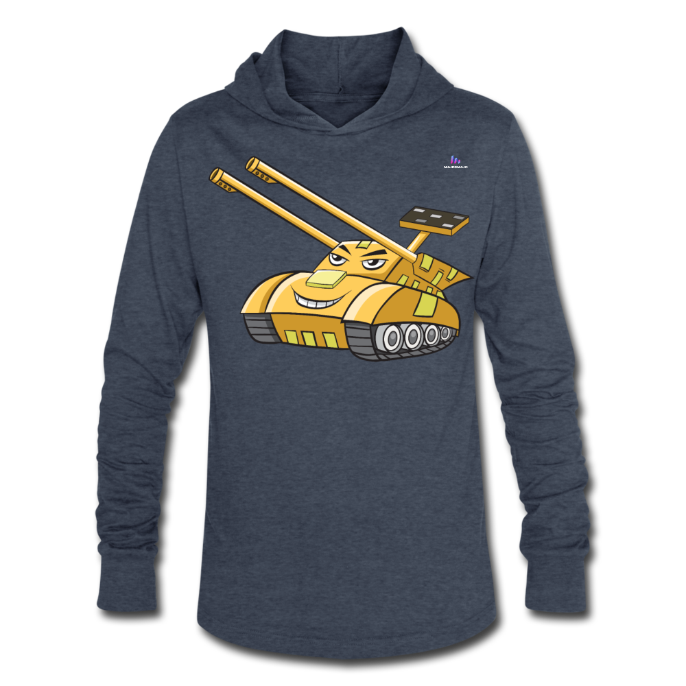 Camiseta con capucha triblend unisex"Tank" - heather blue