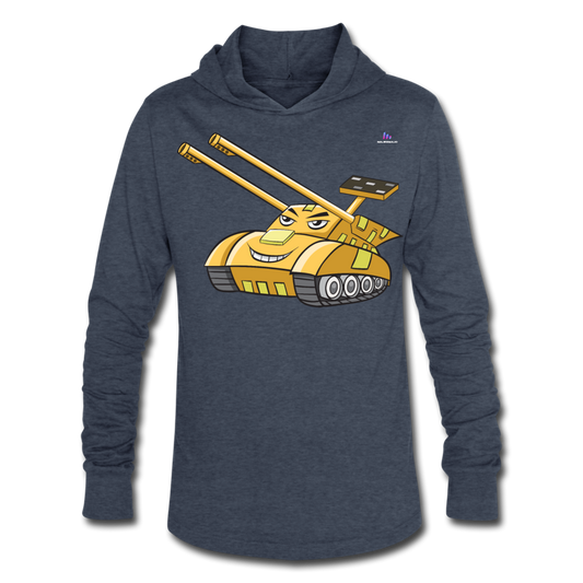 Camiseta con capucha triblend unisex"Tank" - heather blue