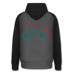 Sudadera con capucha de béisbol unisex"Motorcycle with Hearts" - graphite/black