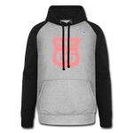 Sudadera con capucha de béisbol unisex"Motorcycle with Hearts" - heather grey/black