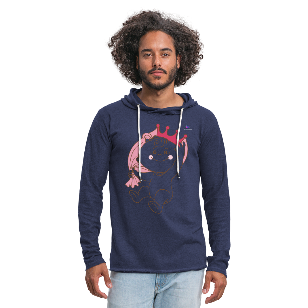 Sudadera ligera unisex con capucha"heart crown" - heather navy