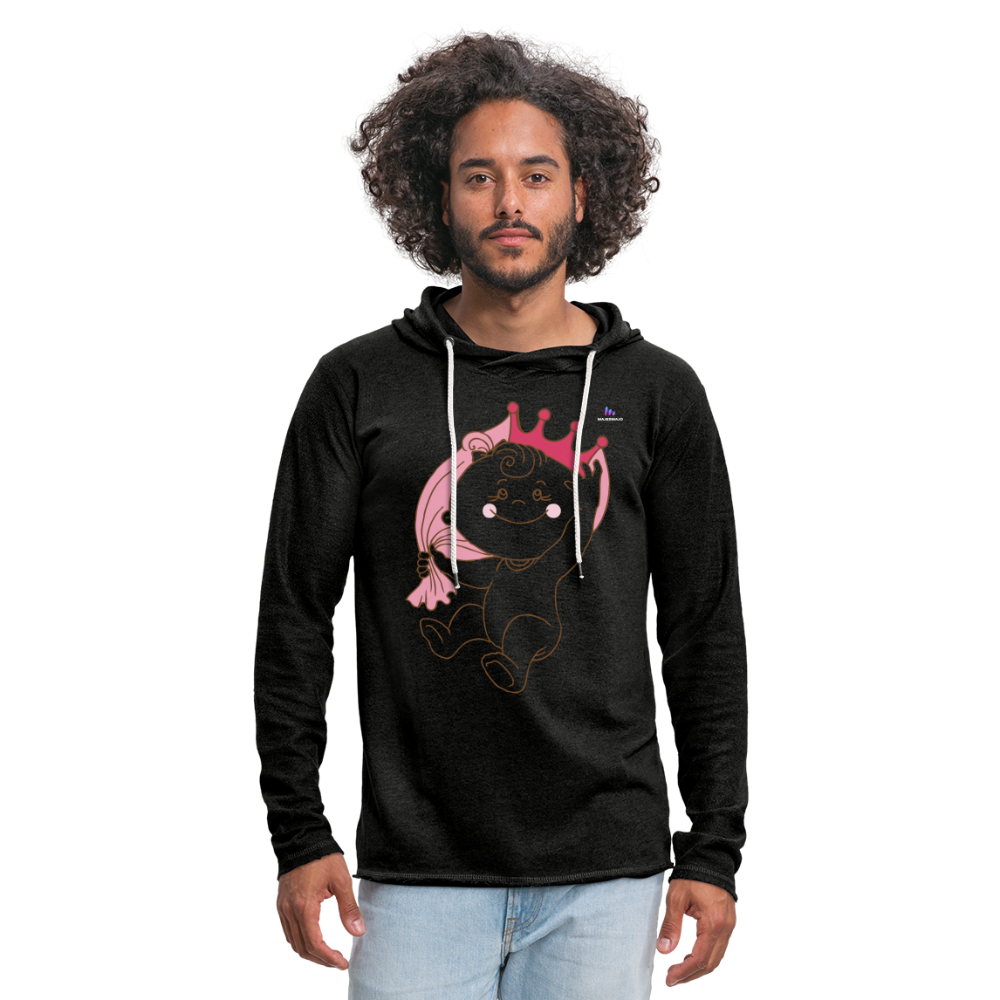 Sudadera ligera unisex con capucha"heart crown" - charcoal grey