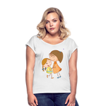 Camiseta con manga enrollada"Children" - white