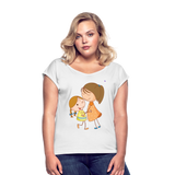 Camiseta con manga enrollada"Children" - white