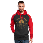 Sudadera con capucha de béisbol unisex"No money no honey" - black/red