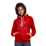 Sudadera con capucha en contraste"horse love" - red/white