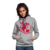 Sudadera con capucha en contraste"horse love" - heather grey/navy