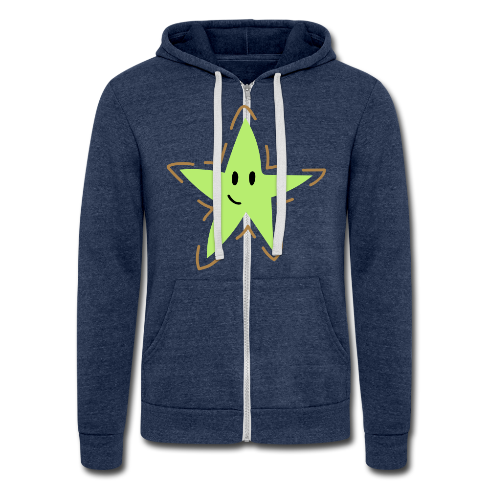 Chaqueta con capucha Tri-Blend unisex de Bella + Canvas"USA heart" - heather navy