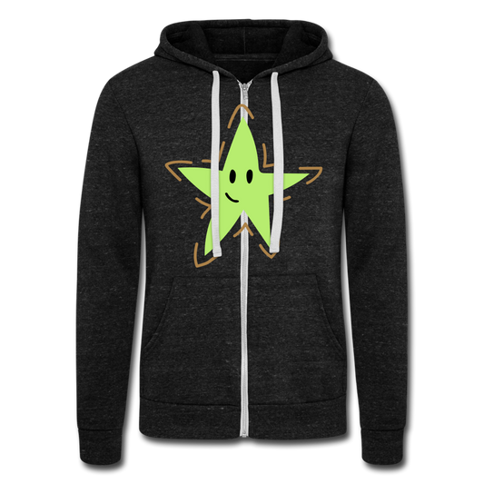 Chaqueta con capucha Tri-Blend unisex de Bella + Canvas"USA heart" - charcoal grey