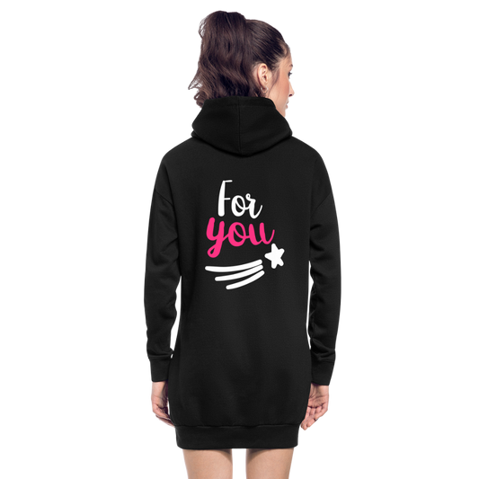 Sudadera vestido con capucha"I reach that star" - black