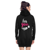 Sudadera vestido con capucha"I reach that star" - black