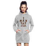 Sudadera vestido con capucha"I reach that star" - heather grey