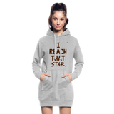 Sudadera vestido con capucha"I reach that star" - heather grey