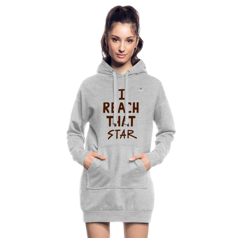 Sudadera vestido con capucha"I reach that star" - heather grey