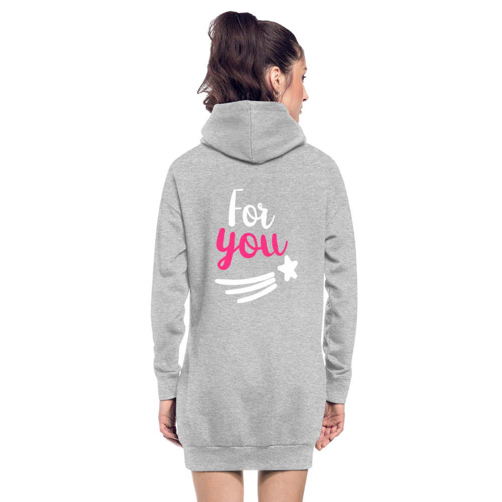 Sudadera vestido con capucha"I reach that star" - heather grey