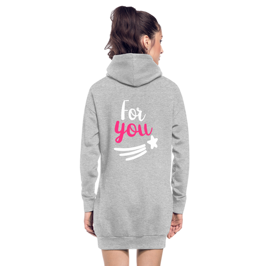 Sudadera vestido con capucha"I reach that star" - heather grey