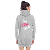 Sudadera vestido con capucha"I reach that star" - heather grey