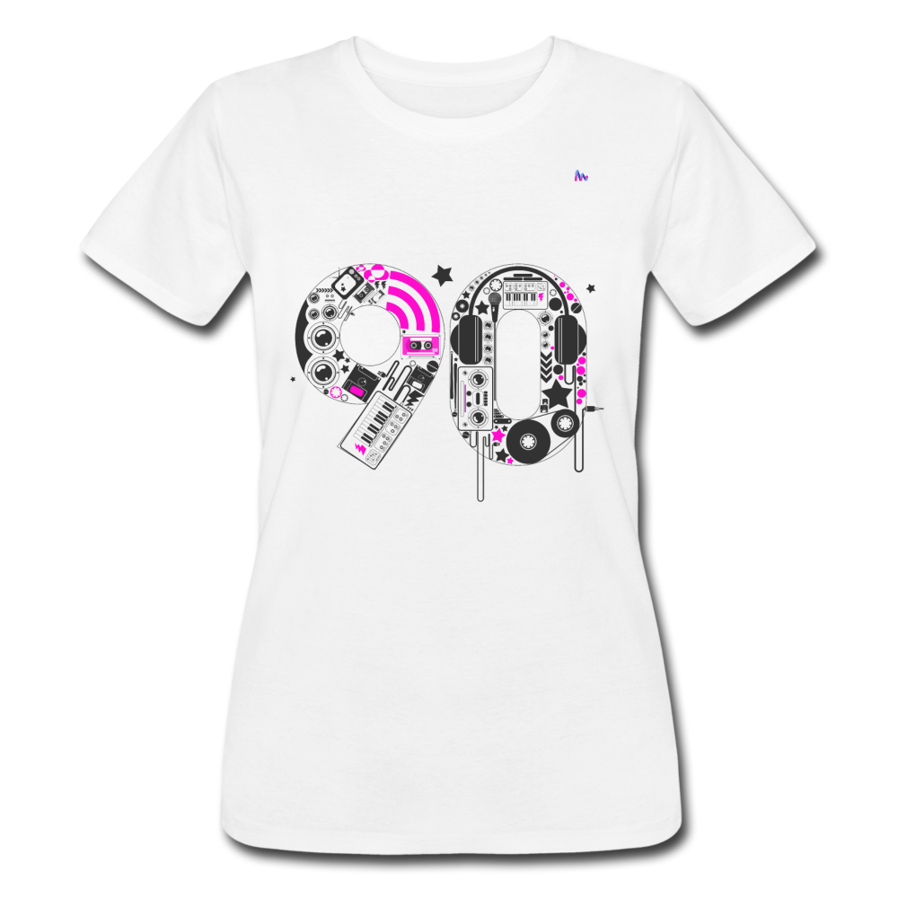 Camiseta  de Bella + Canvas"90's" - white