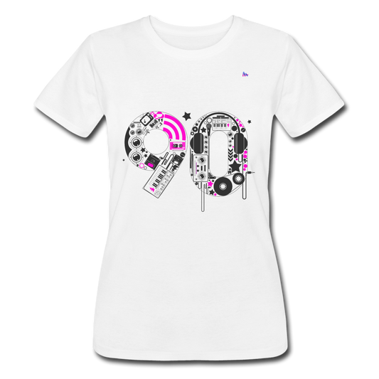 Camiseta  de Bella + Canvas"90's" - white