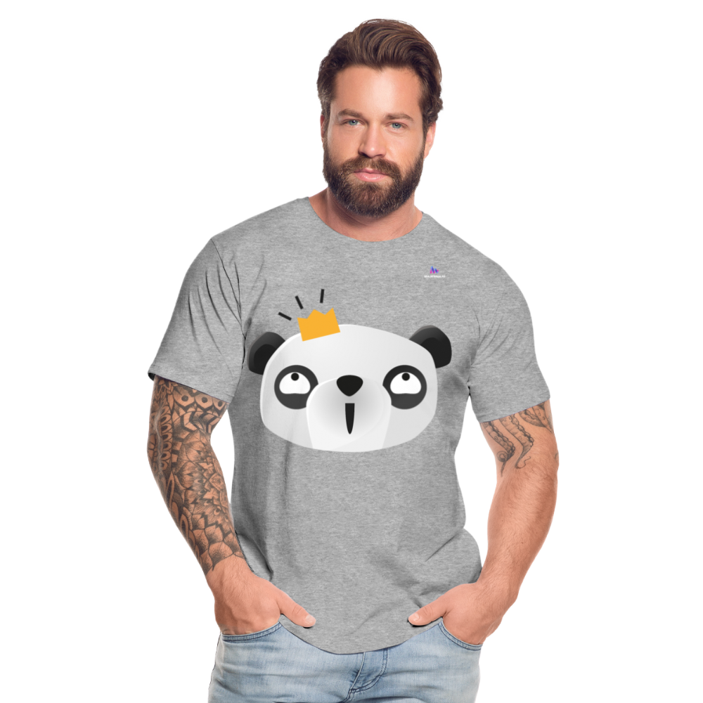 Camiseta orgánica premium"Panda emoji" - heather grey