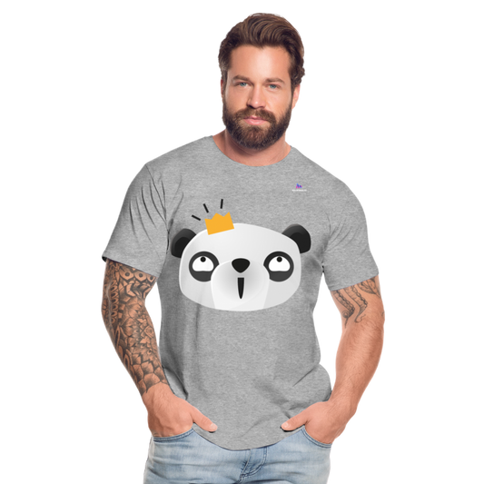 Camiseta orgánica premium"Panda emoji" - heather grey