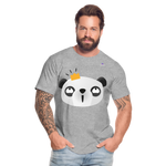 Camiseta orgánica premium"Panda emoji" - heather grey